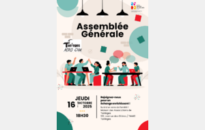 Assemblée Générale TAG - Jeudi 16 Octobre, à 18h30