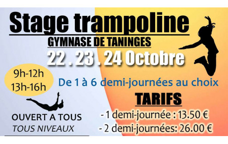 Stage Trampoline pendant les vacances de la toussaint